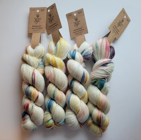 Hobby Lobby Office Yarn Bee Authentic Hand Dyed Yarn Petal Perfecto 4 Skeins New Poshmark